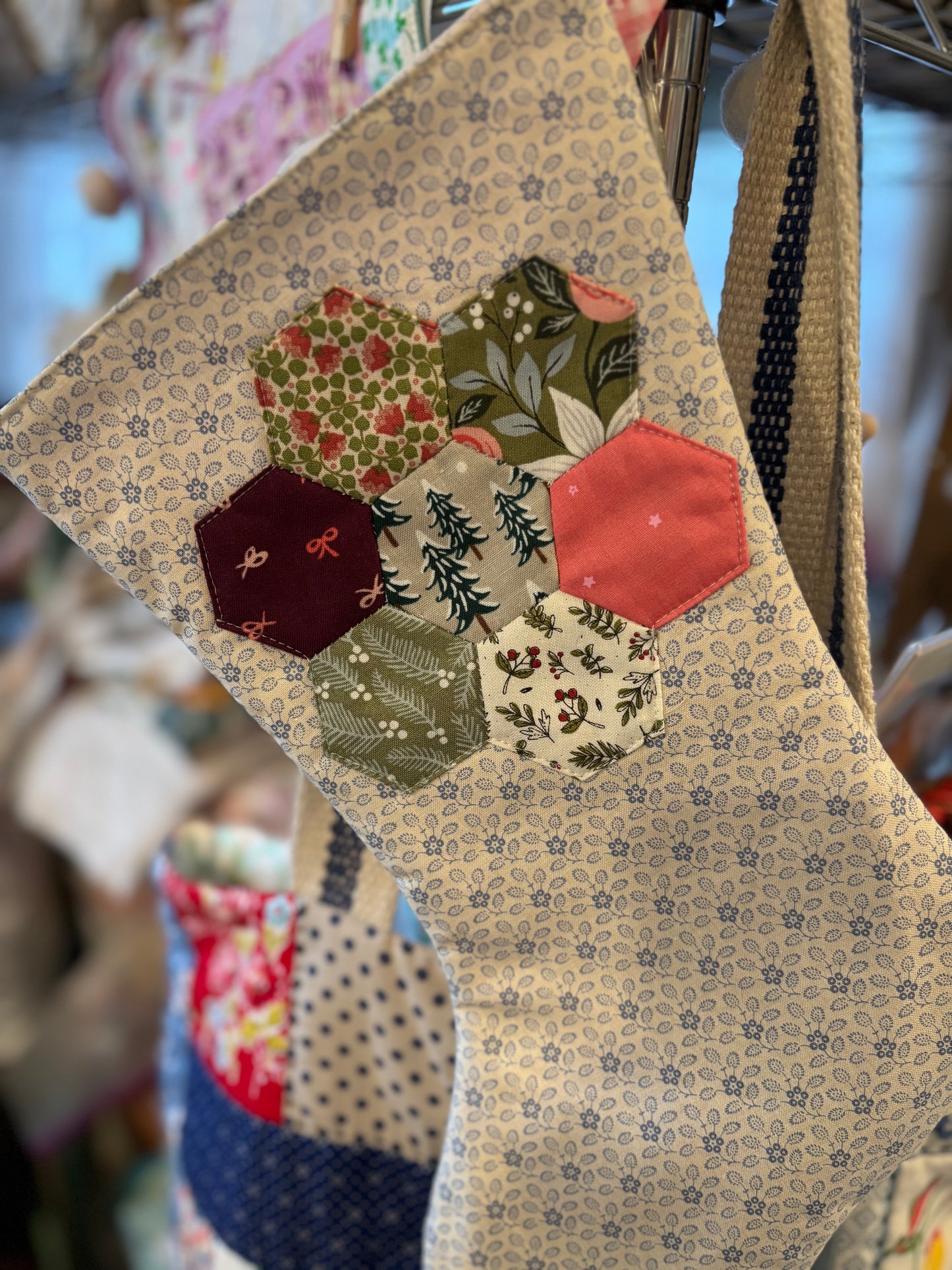 Handmade Floral Christmas Stocking