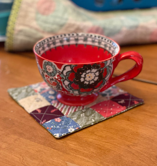 Holiday Patchwork Mug Rug