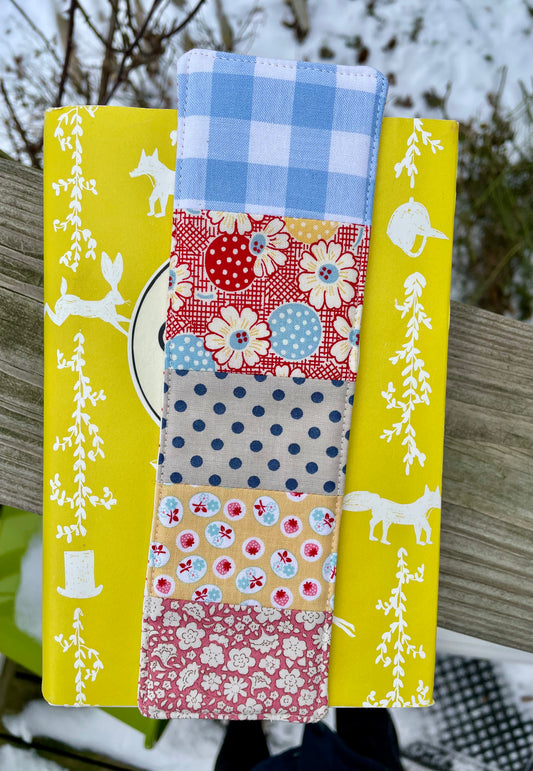 Gingham and Floral Bookmark