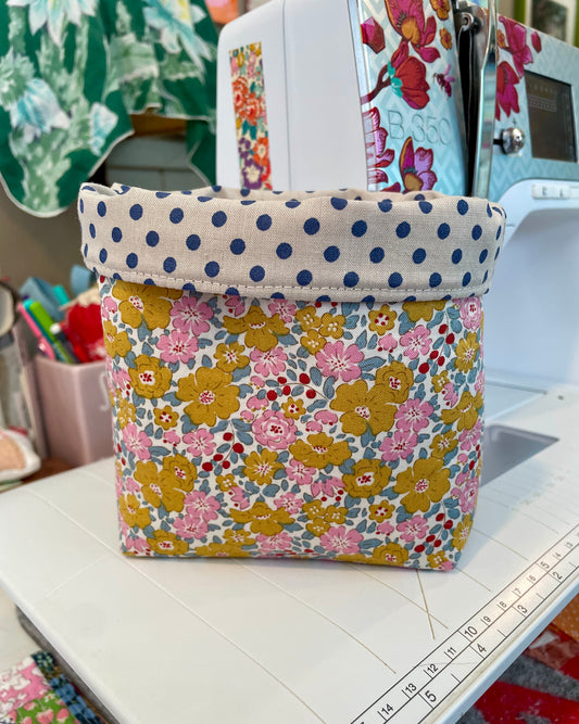 Floral Fabric Bucket