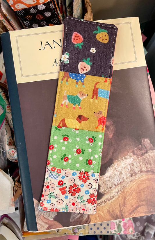 Dogs and Strawberries Bookmark
