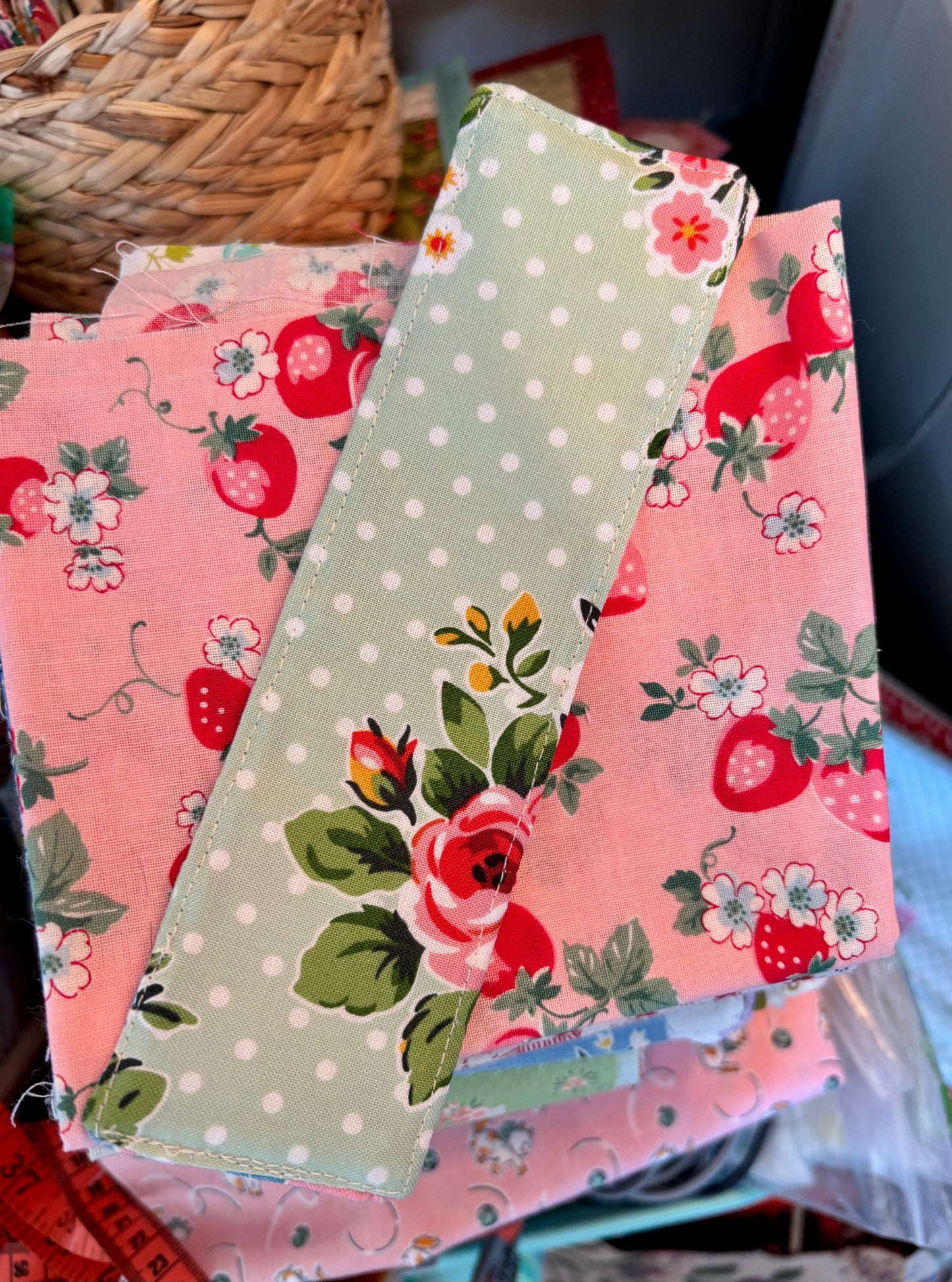 Chicken and Strawberries Bookmark