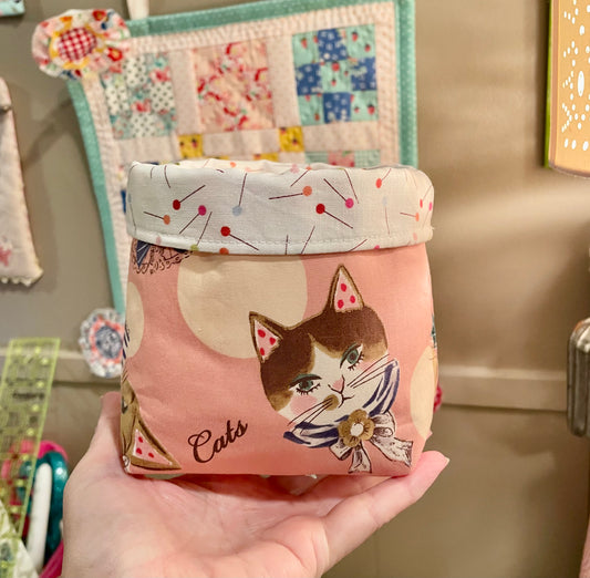 Cat Fabric Bucket