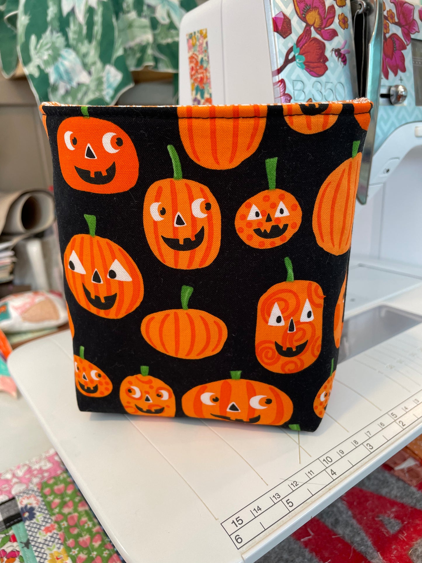 Pumpkin Fabric Bucket