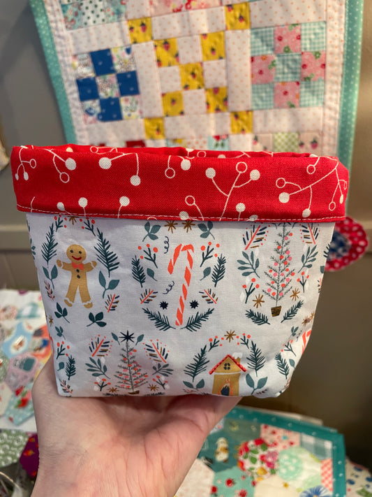 Gingerbread Man Fabric Bucket