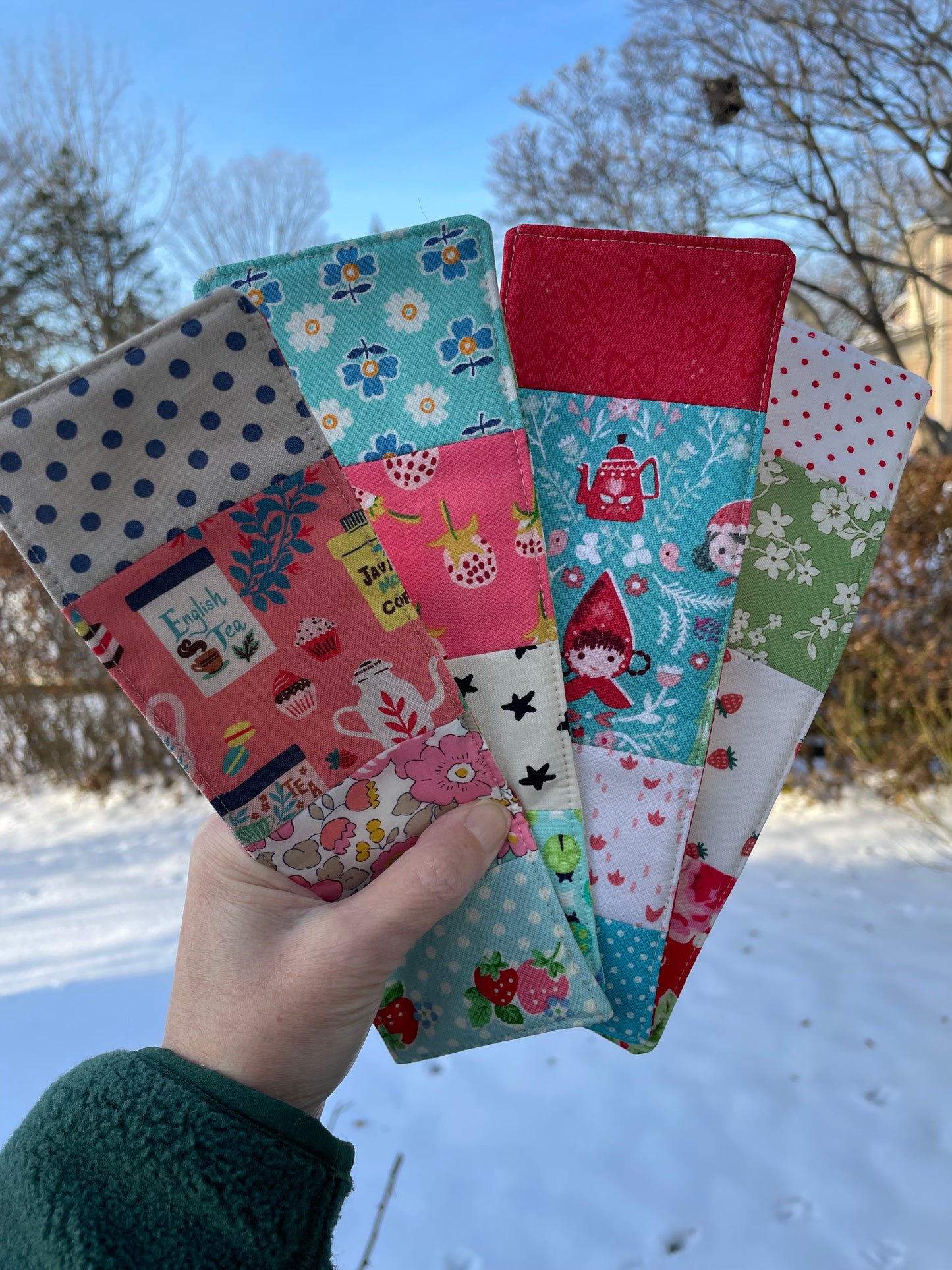 Strawberries and Flowers Bookmark