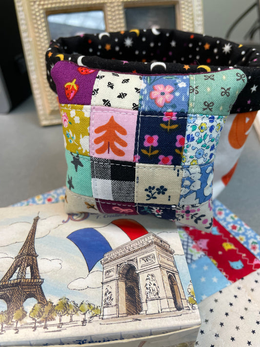 Tiny patchwork pincushion