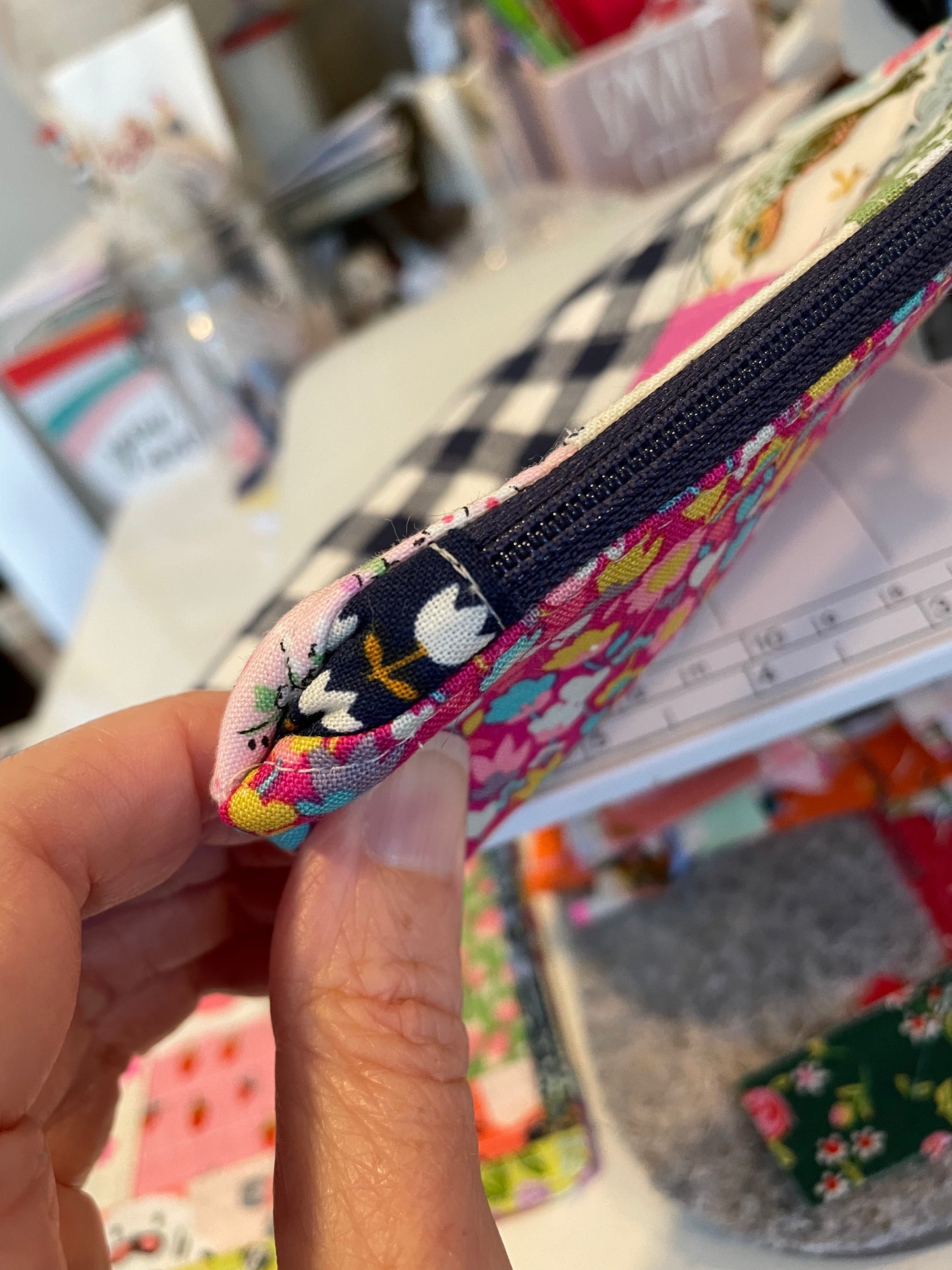 Quilted Patchwork Zipper Bag