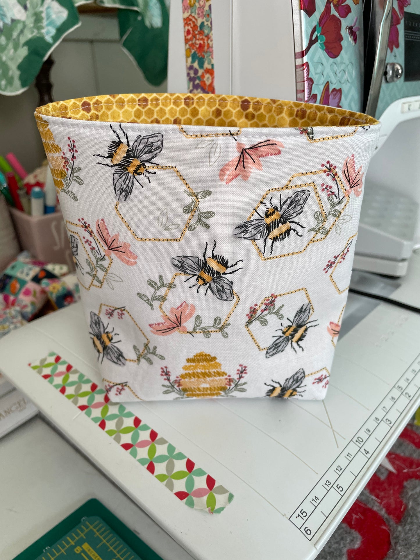 Bee Fabric Bucket