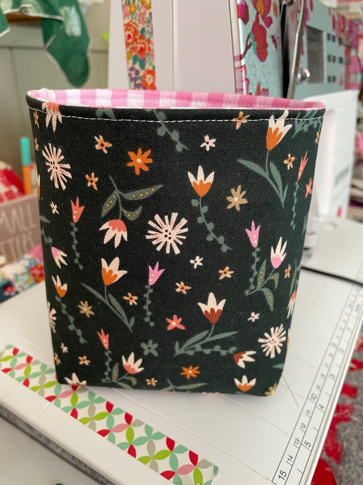 Floral Fabric Bucket