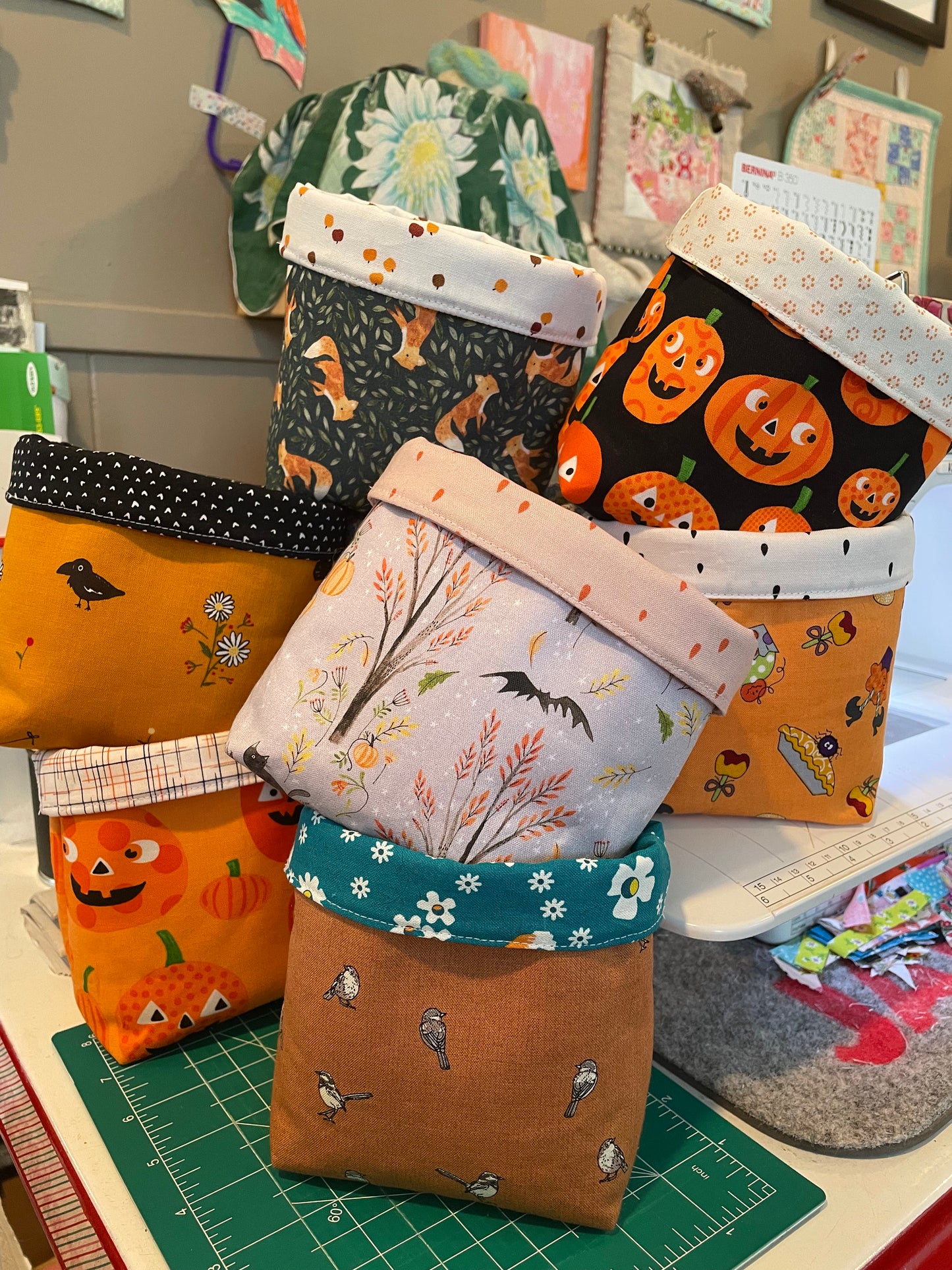 Halloween Fabric Bucket