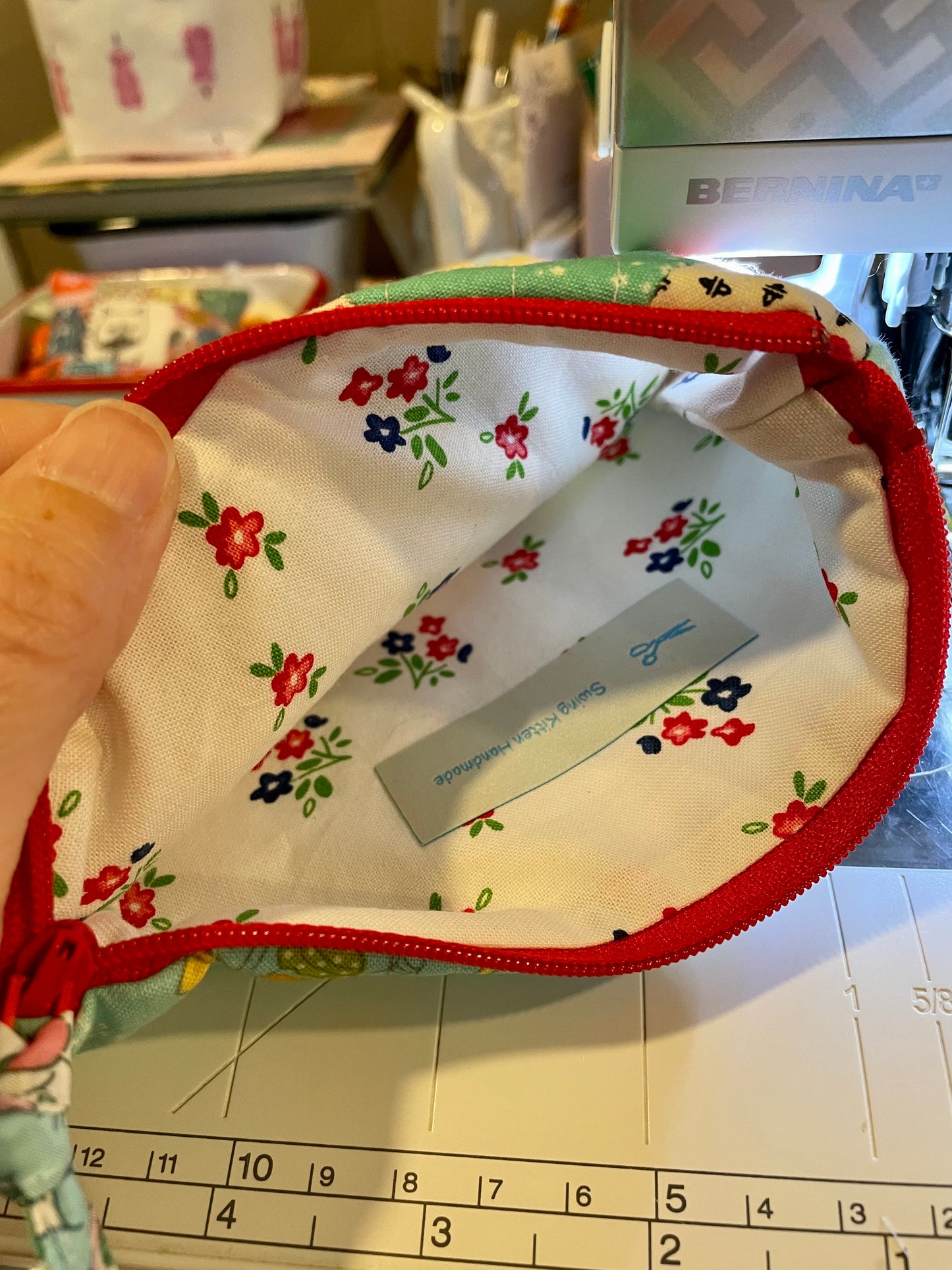 Hand Pieced Quilted Zipper Bag