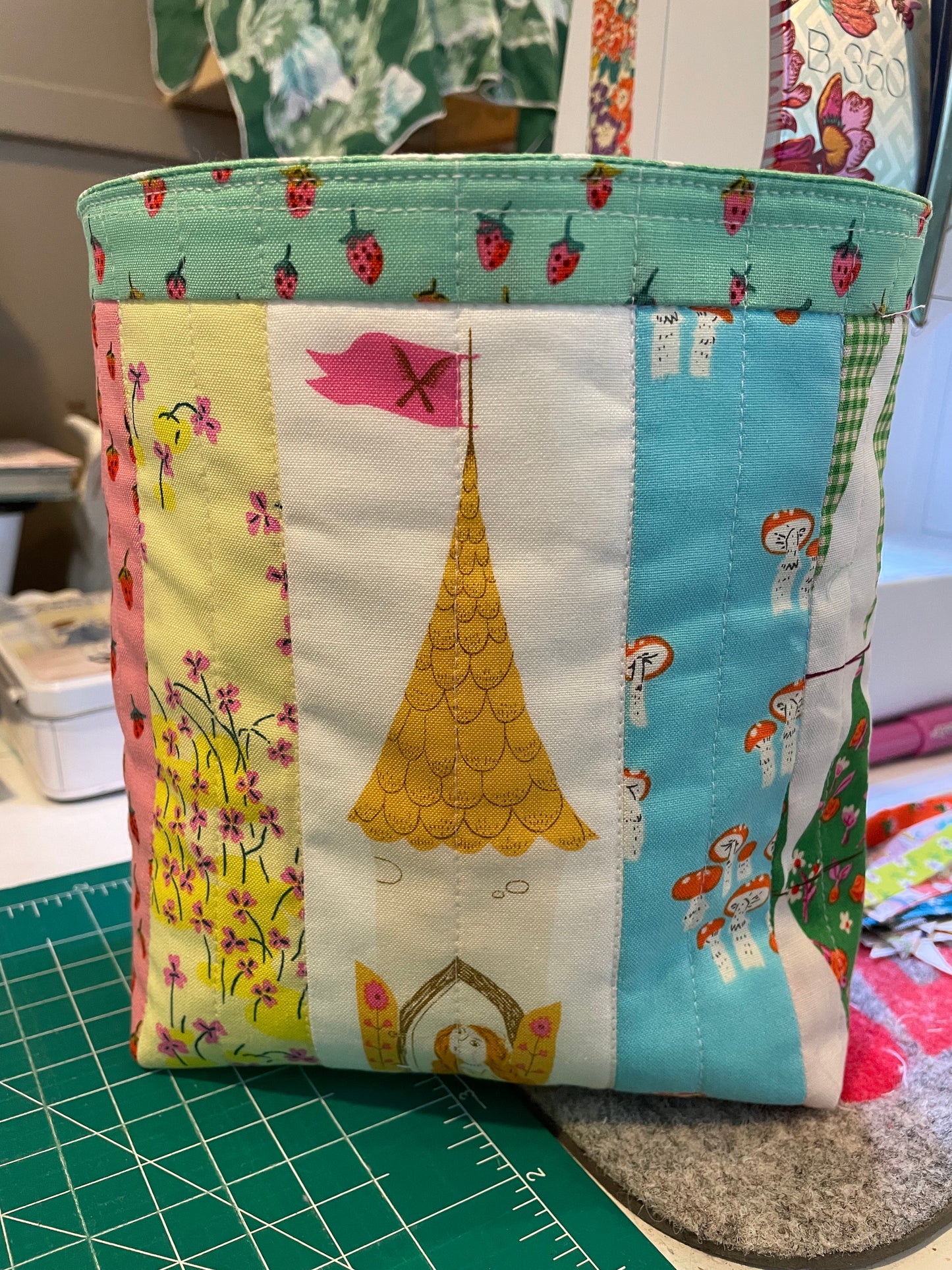 Rapunzel Quilted Fabric Bucket