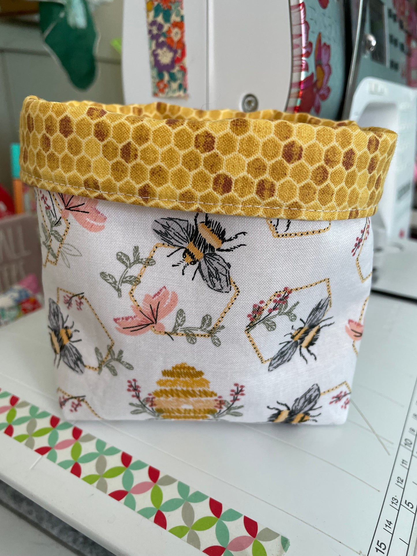 Bee Fabric Bucket