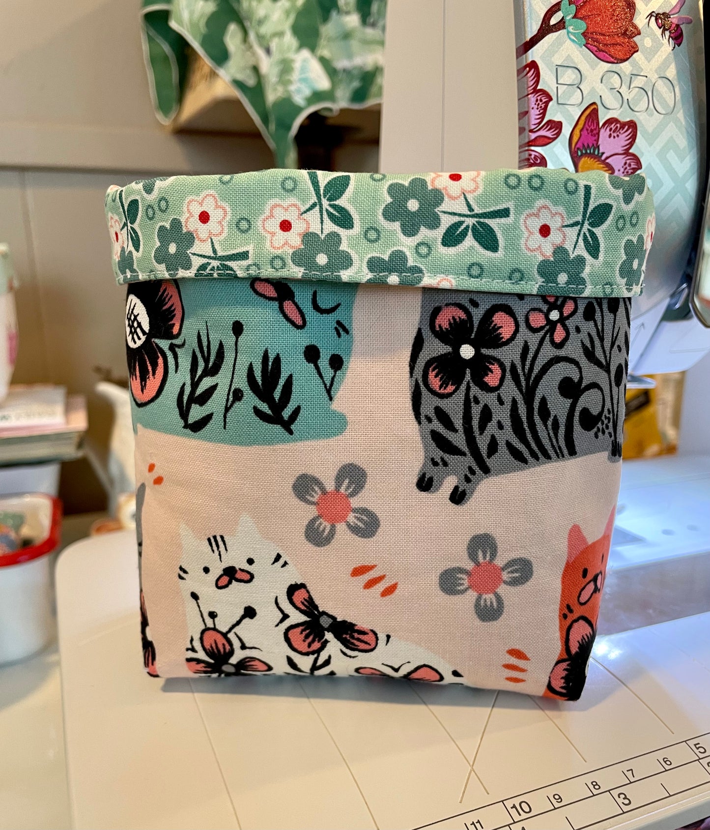 Cats Fabric Bucket