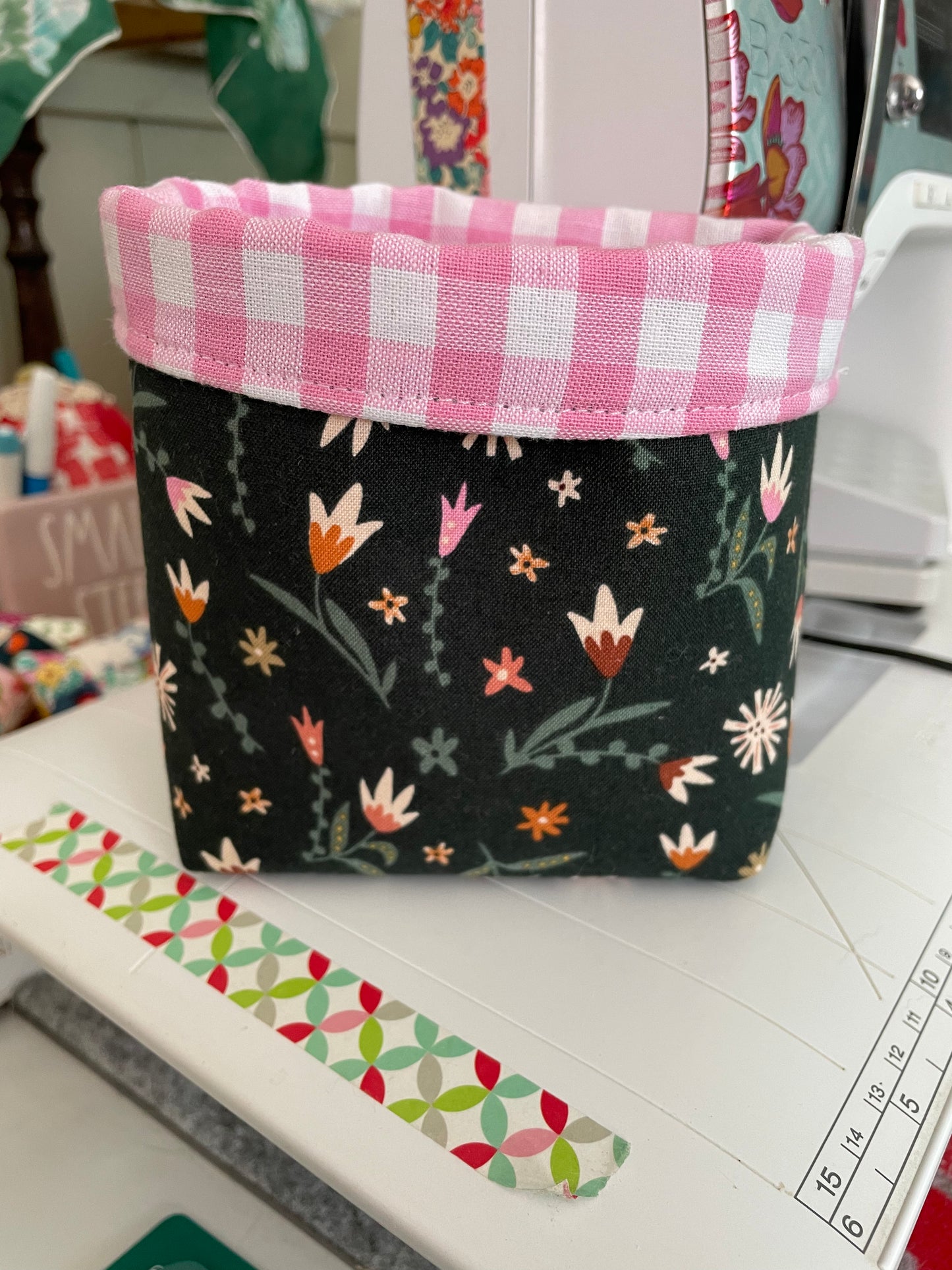 Floral Fabric Bucket