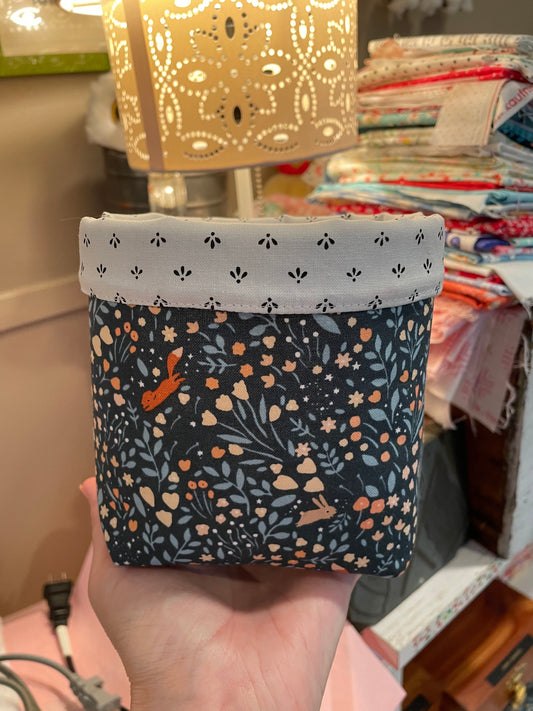 Fox and Bunny Fabric Bucket