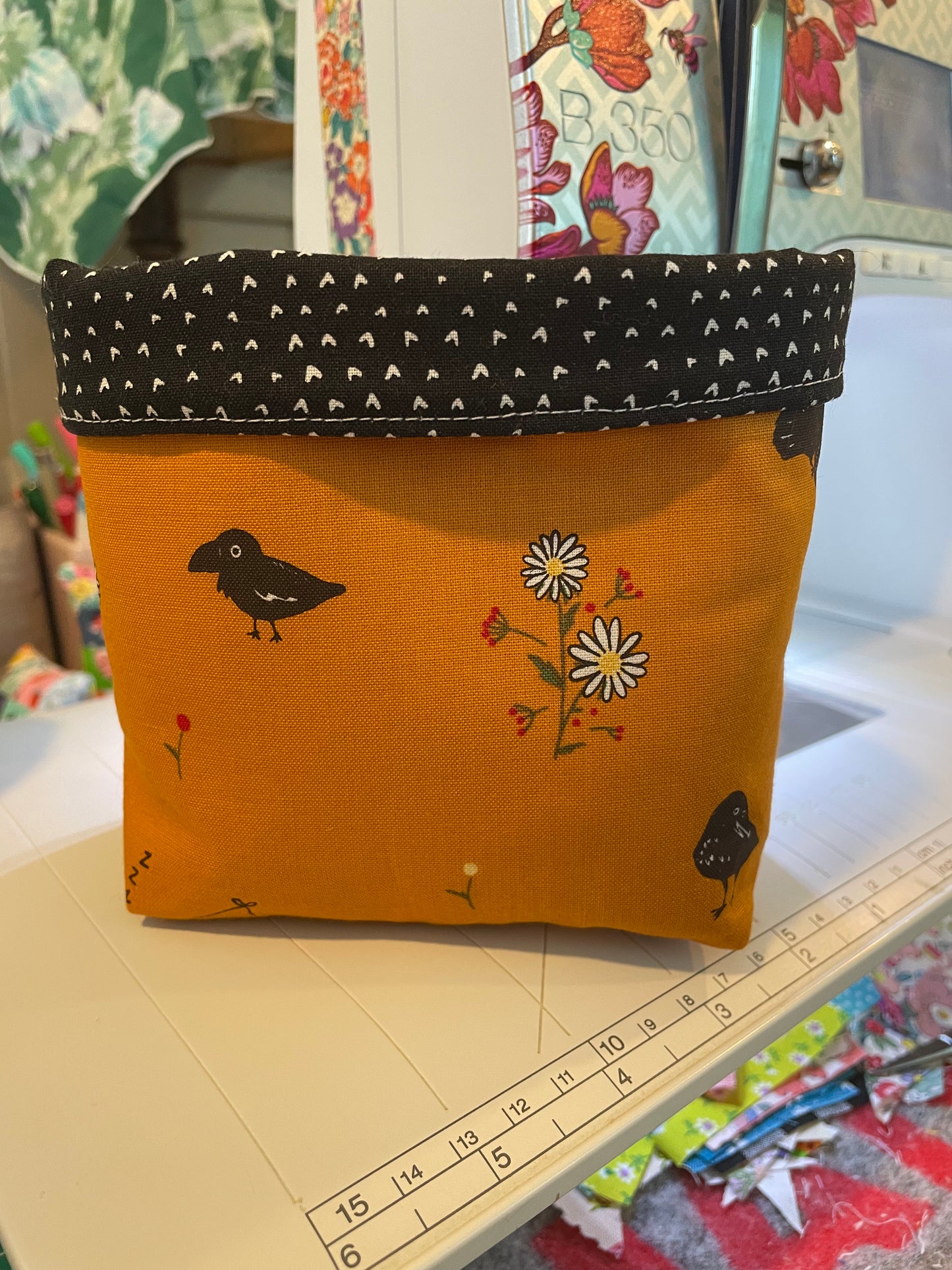 Crow Fabric Bucket