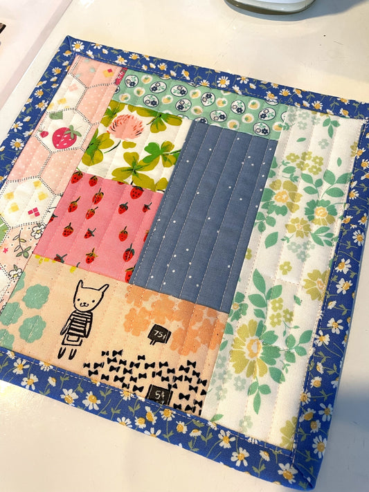 Farmhouse Style Quilted Table Mat Cottage Decor