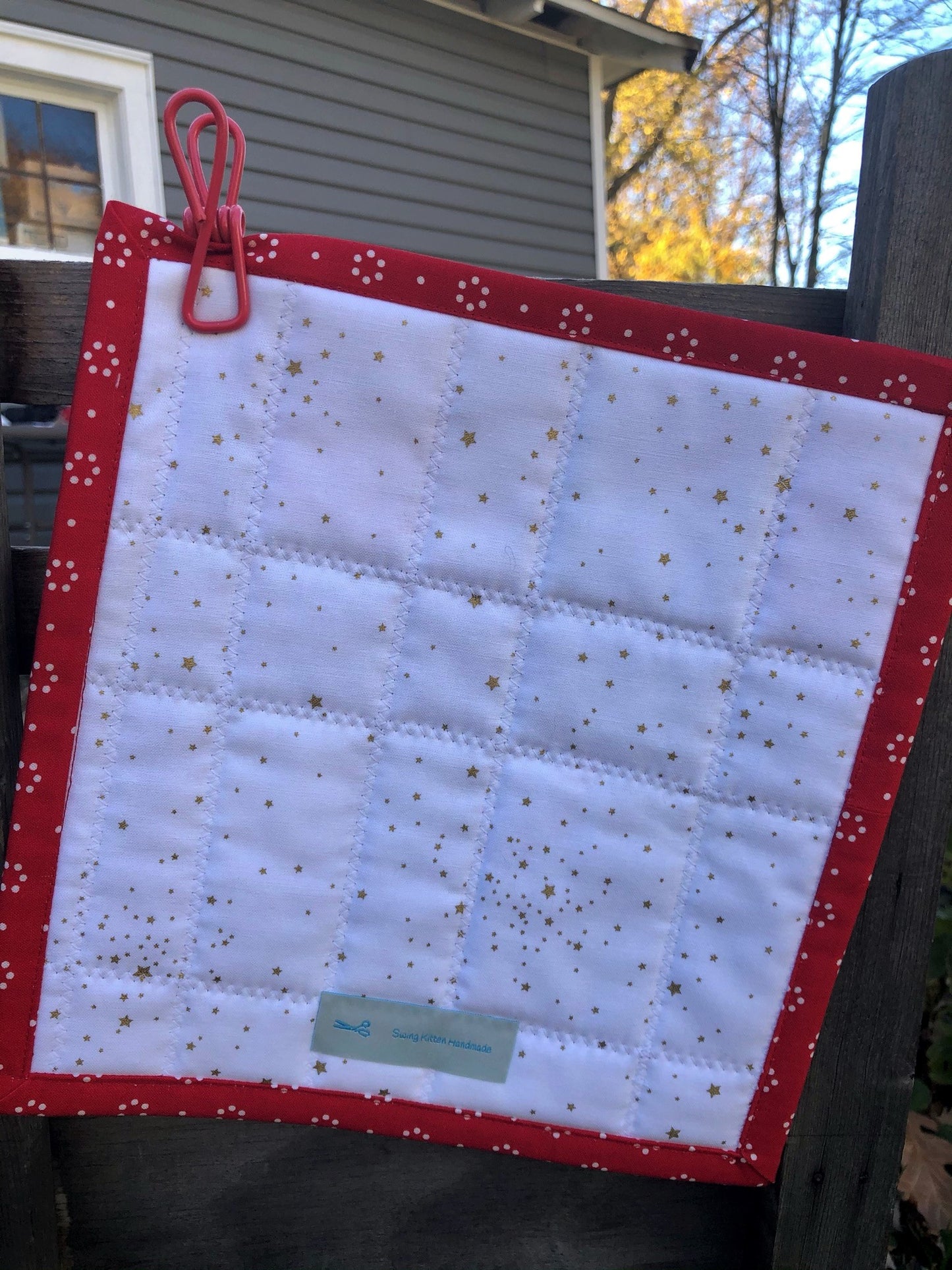 Holiday Table Mat With Flowers and Trees