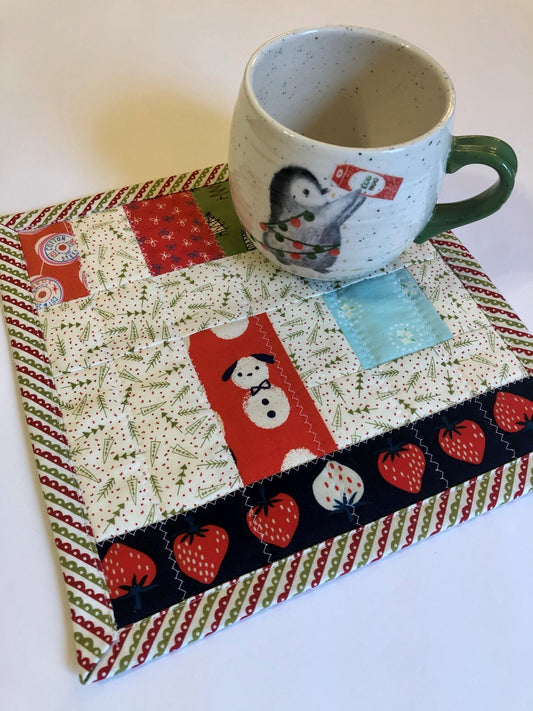 Holiday Table Mat With Red Dog