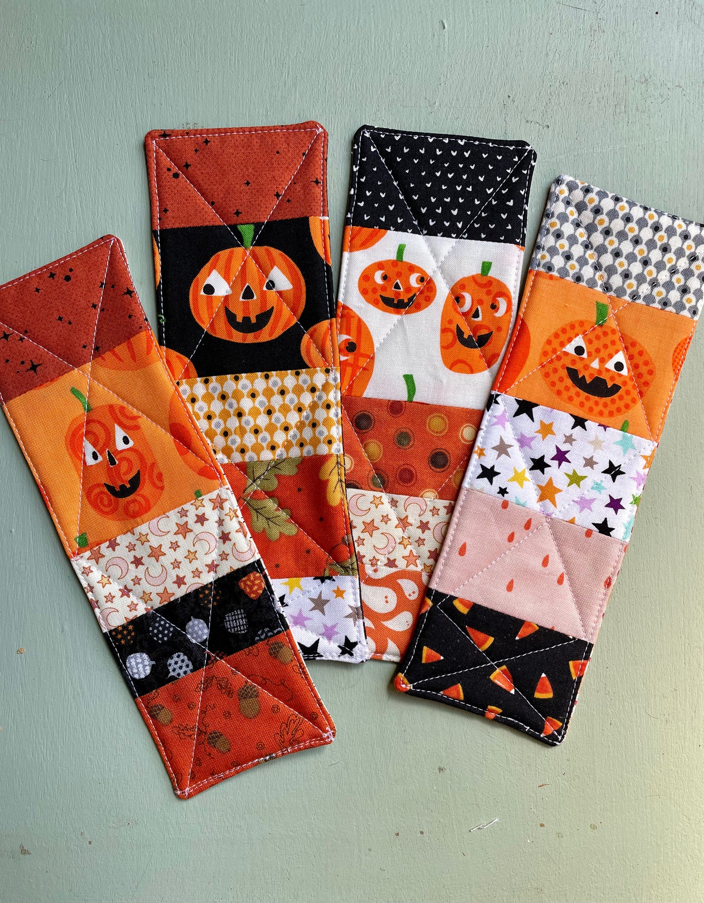 Pumpkin Quilted Bookmark