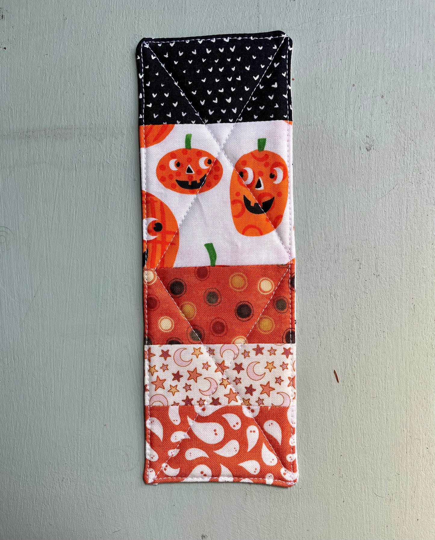 Pumpkin Quilted Bookmark