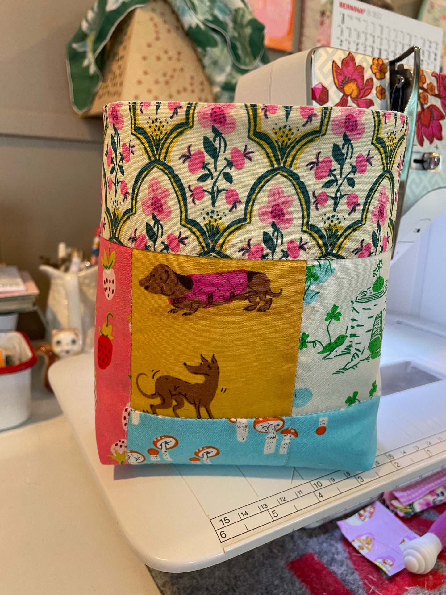 Dogs and Princess Fabric Bucket