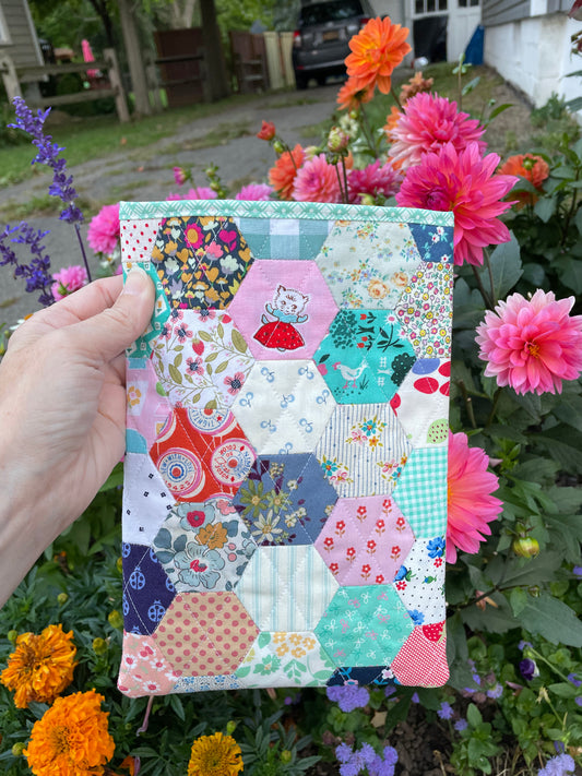 Hand Pieced Quilted Journal Sleeve