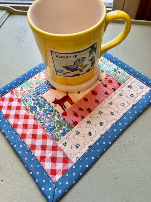 Tiny Patchwork Quilted Table Mat