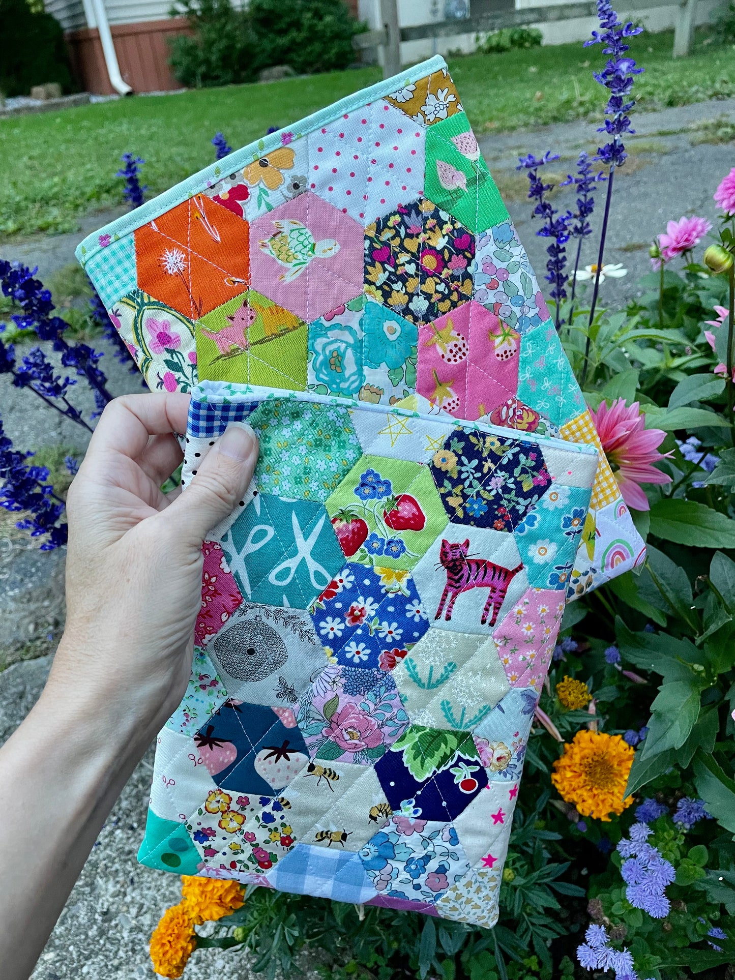 Hand Pieced Quilted Journal Sleeve