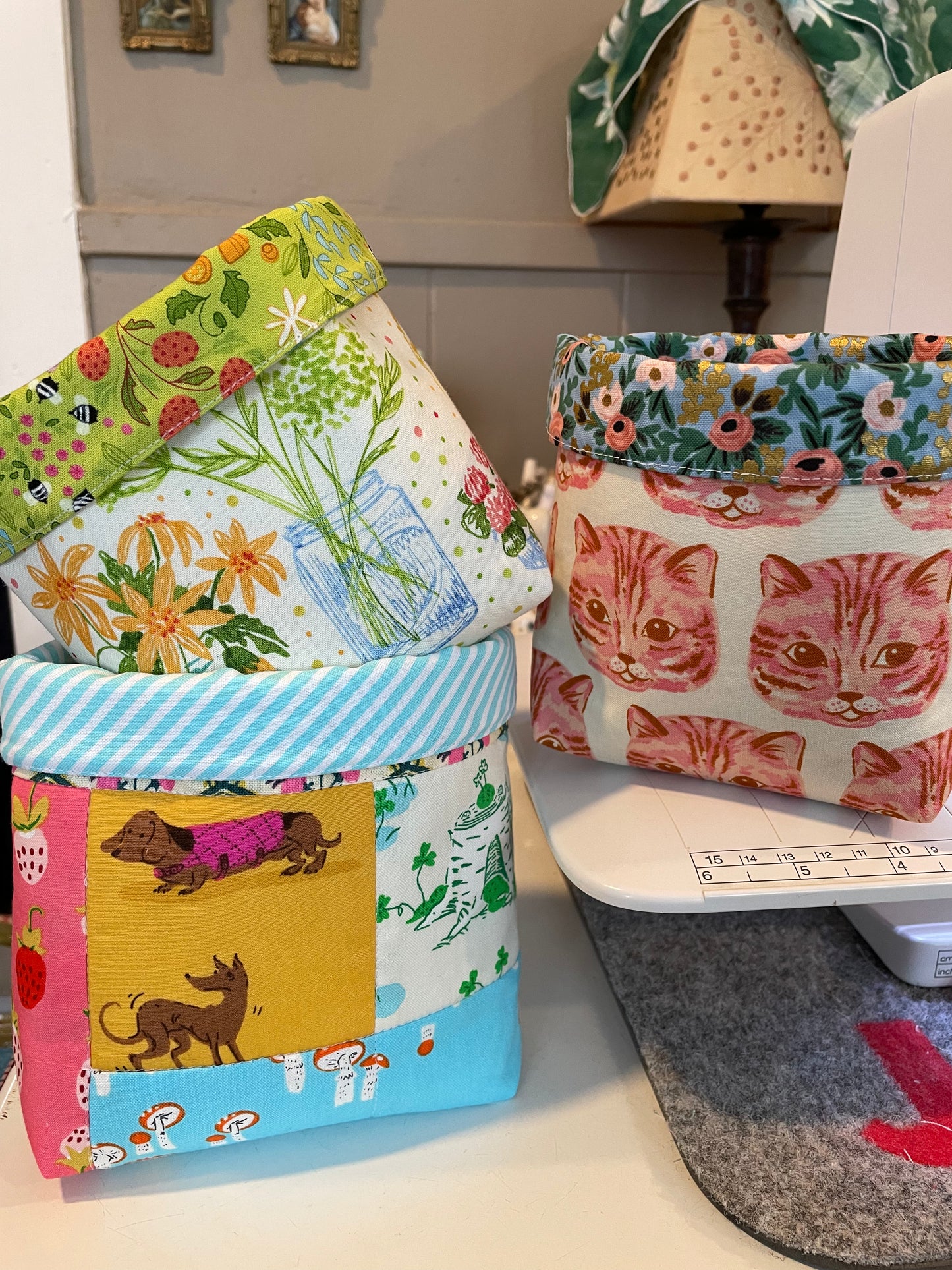 Dogs and Princess Fabric Bucket