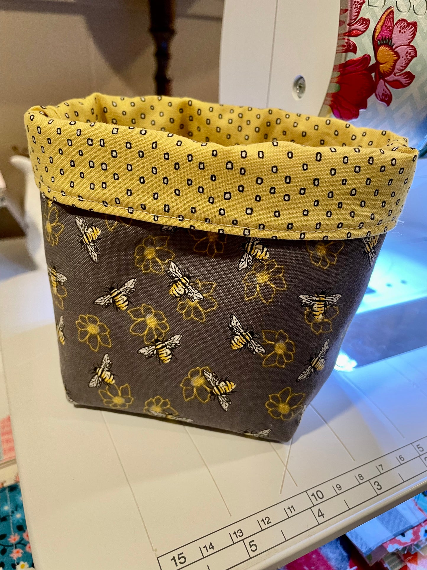 Bees Fabric Bucket