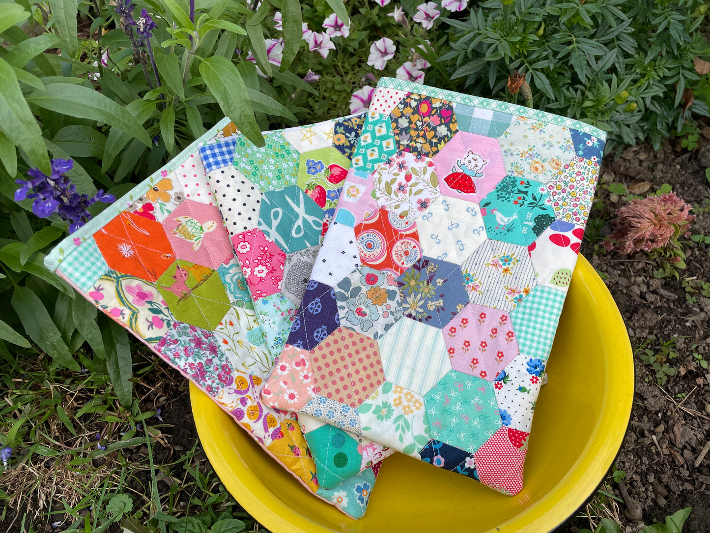 Hand Pieced Quilted Journal Sleeve