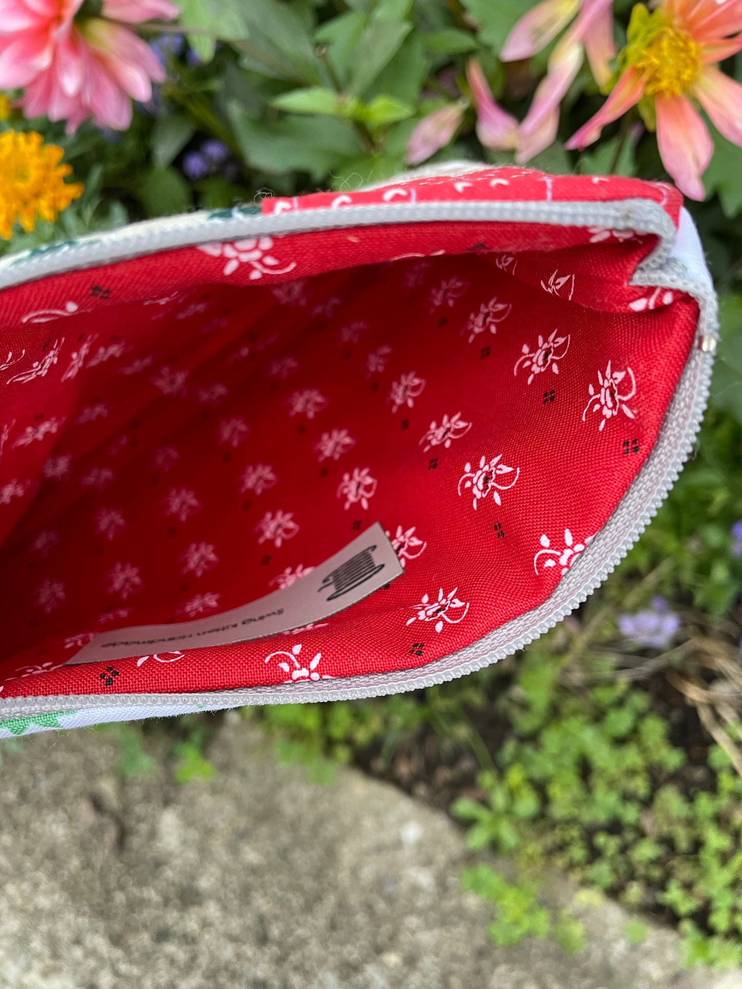 Holiday Patchwork Quilted Zipper Pouch