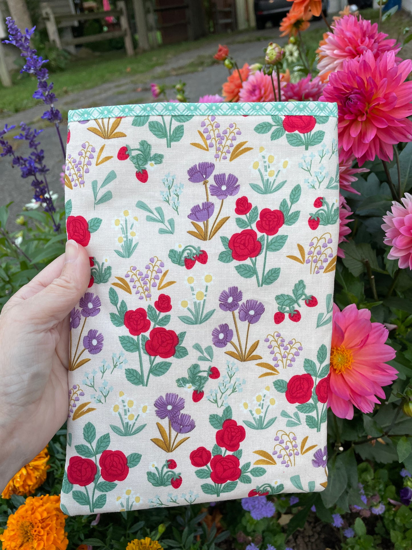 Hand Pieced Quilted Journal Sleeve