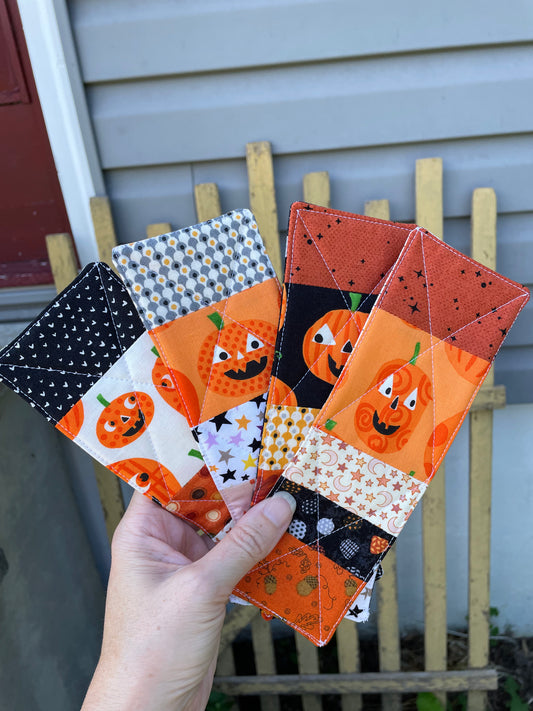 Pumpkin Quilted Bookmark