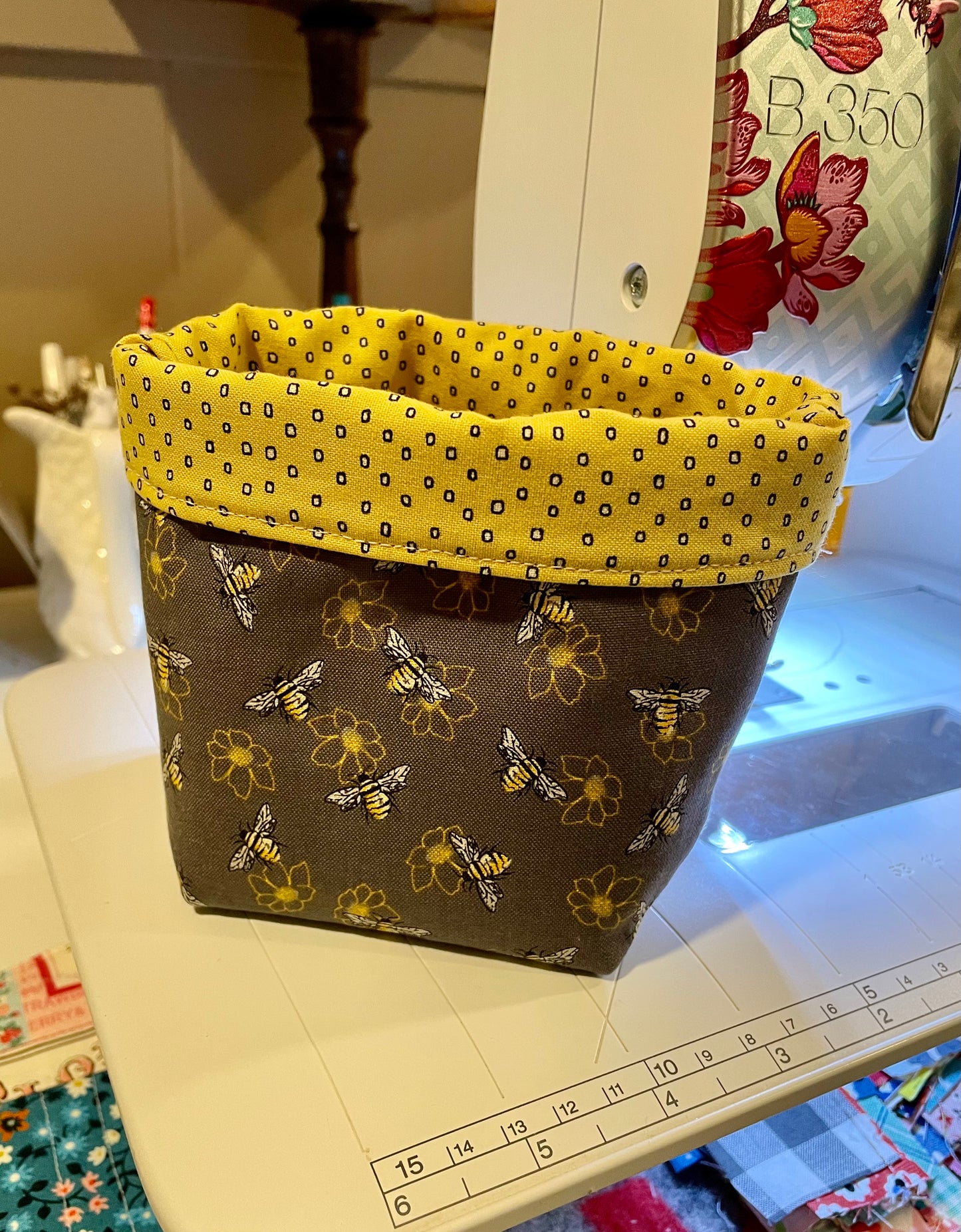 Bees Fabric Bucket