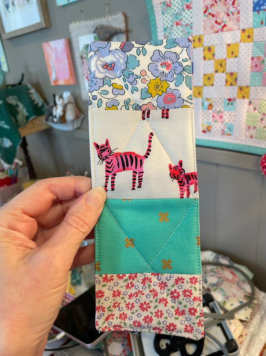 Cat Quilted Bookmark